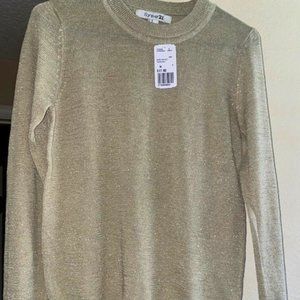 Forever 21 Sweater Taupe/Gold